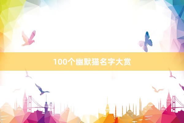 100个幽默猫名字大赏